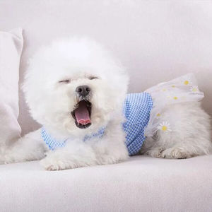 เสื้อผ้าสุนัขแมวสัตว์เลี้ยงกระโปรงสัตว์เลี้ยงแสนหวานชุดสำหรับลูกสุนัขแมวพร้อมเจ้าหญิงหรูหราลายสก๊อตลายดอกไม้ระบายอากาศได้ดีในฤดูร้อน - Product Image 3