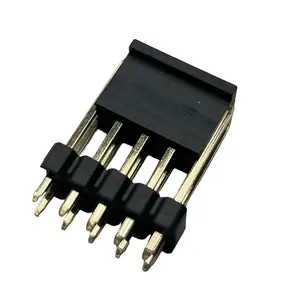 Pin header plug negro 10 Pin hembra header 2,54mm conector eléctrico 2,0mm Pin headers doble fila Latón chapado en oro con poste