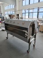 Grand barbecue extérieur au gaz et au charbon de bois pour porc, agneau, chèvre, avec rôtissoire de 1500 mm, moteur 60 kg, grille en acier inoxydable