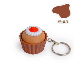 Clicker Antiestrés Impreso en 3D con Forma de Postre, Clicker de Mousse de Chocolate en Forma de Corazón, Colgante para Llavero - Product Image 5