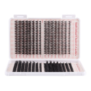Vente en gros de nouveaux faux cils DIY à grappe unique 640 grappes mixtes Logo personnalisé - Product Image 4