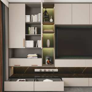 Mueble de TV Multifuncional Contemporáneo para Diferentes Tamaños con Cajones y Estantes para Estilos de Hogar Modernos - Product Image 3