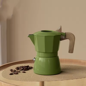 Ensemble de pots moka italiens classiques portables petite cafetière en aluminium avec cafetière en céramique pour voyage et camping - Product Image 6