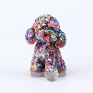 Nieuwe Stijl Natuurlijke Kristal Genezende Energie Amethist Steen Teddyvormige Epoxyhars Kristallen Chips Ambachten Mascotte Voor Dec - Product Image 4