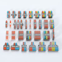 Bloque de Terminales de Empalme Rápido con Palanca de Empuje para Cable Eléctrico Compacto Universal PCT 222/223, Conectores de Cable de 2 Pines de Cobre