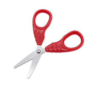 Stainless Steel Scissors Red And Black Straight Head For Home Office School Art Supplies Children Paper Cutting - Product Image 2