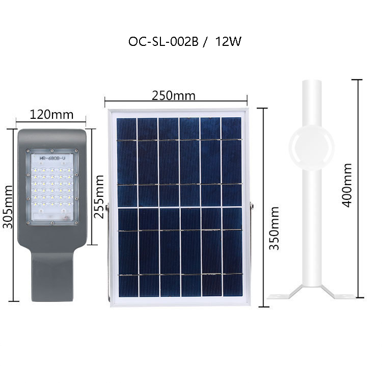 Caliente 30W dividir llevó la luz de calle solar todo en uno integrado al aire libre de alta potencia llevó la lámpara de calle