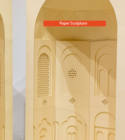 Kabinet pajangan perhiasan elegan model seni kertas 3D buatan tangan harga pabrik terlaris untuk dekorasi pesta dan fotografi