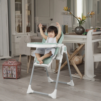 Chaise haute pour bébé pliable, réglable, multifonctionnelle, en plastique, design moderne, pour la salle à manger, l'extérieur et la cuisine, meubles pour enfants