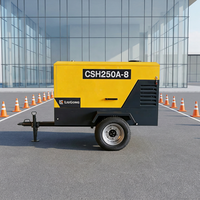 Compresseur d'air à vis portable diesel Liugong 250cfm 116psi 75KW à injection mécanique pour marteau-piqueur – Ventes directes usine Chine