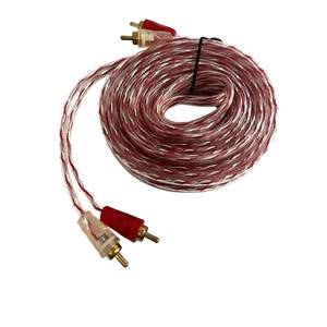 Divisor en Y 2RCA con Conectores Niquelados, Cable de Audio Estéreo 1 a 2, Trenzado Transparente - Product Image 2