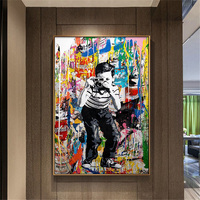 Décoration d'intérieur, toile encadrée en alliage d'aluminium, art mural, graffiti de rue, impression HD pop, œuvres d'art, peinture murale suspendue
