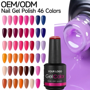 เจลทาเล็บสีผสมหลายเฉดสี กำลังเป็นที่นิยม ขนาด 15 มล. กันน้ำ เงางาม สำหรับส่งออกทั่วโลก อุปกรณ์ทำเล็บลายศิลปะ เจลยูวี - Product Image 1
