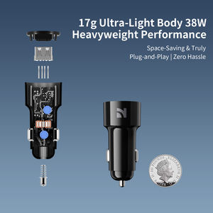 Cargador de Coche NCC CC-0401 38W USB-A + USB-C, Carga Rápida PD 20W y QC 18W, Compacto y Ligero (Negro) - Product Image 3