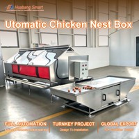 Pondoir automatique à un niveau avec récupération des œufs pour poules pondeuses au sol – Équipement avicole