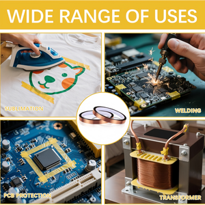 Wholesale Double Sided High Temperature Resistant Masking Tape Heat-Resistant <strong>Vinyl</strong> Material Hot Melt <strong>Adhesive</strong> Custom Thickness - Product Image 6
