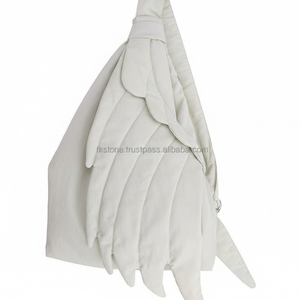 2024 Winter Trend Women's Portable Shoulder <b>Bag</b> Backpack Angel Wings Quality Soft Warm Oxford Puffy Tote Handbag Water Resistant - Product Image 1