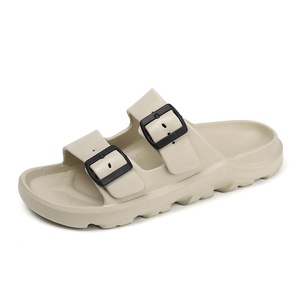 Nouveauté 2024, sandales plates en EVA respirantes à double sangle colorées, à bout ouvert, pour hommes, chaussures d'été - Product Image 2