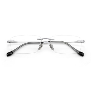 Monturas de gafas cuadradas sin montura de titanio puro ultraligeras Danyang para hombre 71200, diseño ligero - Product Image 1