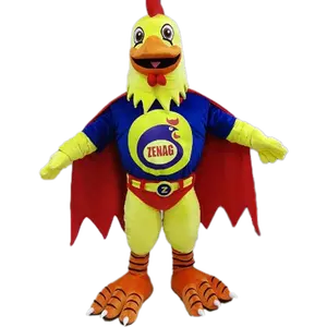 2023 Custom advertising rooster mascot costume funny plush cartoon cock mascot costumes for sale