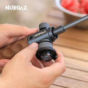 NURGAZ เครื่องพ่นไฟแบบพกพาสำหรับใช้งานกลางแจ้ง ชนิดยาว สำหรับจุดเตาถ่าน ปิ้งย่าง ทำจากโลหะ เหมาะสำหรับการตั้งแคมป์ - Product Image 4