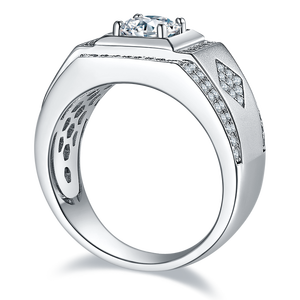 SGARIT الجملة مجوهرات <span class=keywords><strong>1ct</strong></span> VVS1 Def اللون مويسانيتي الماس الرجال خاتم مجوهرات مخصصة S925 الفضة الاسترليني عصابة ل رجل - Product Image 6