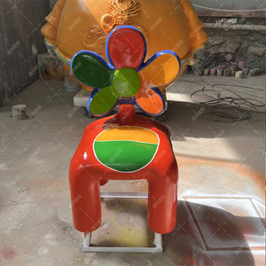 Silla de Fibra de Vidrio con Forma de Flor, Asiento de Arte Contemporáneo, Muebles para Teatro, Diseño Personalizado - Product Image 3