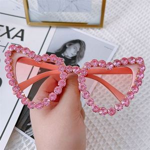2025 nuevo diseñador Bling Rhinestone gafas de sol llegadas de lujo gafas efecto Rosa corazón diamante gafas de sol para mujeres - Product Image 5