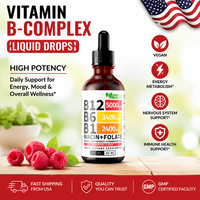 Capsules et gouttes liquides de complexe de vitamines B pour adultes, très vendues, pour l'immunité, l'énergie et le métabolisme, avec B1, B12, B6, sous forme de comprimés