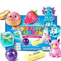 Lot de 8 jouets anti-stress en forme de boîte de sucre de malt, mignons, souples, à presser, à rebond lent, pour filles et garçons, idéaux pour les fêtes
