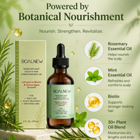 Minyak Rambut Herbal Rosemary Mint Biotin OEM, Serum Penguat Pertumbuhan Rambut, Pencegah Kerontokan, Minyak Esensial Perawatan Rambut, Minyak Penumbuh Rambut