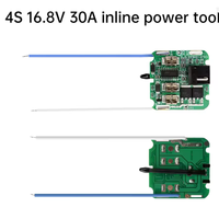 Carte PCB pour batterie au lithium 4S 16.8V 30A 18650, outils électriques de haute qualité, système de gestion BMS intégré, conception à insertion directe
