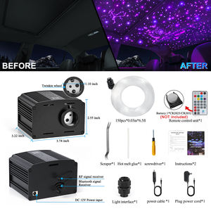 <span class=keywords><strong>Kit</strong></span> d'éclairage étoile à fibre optique 16W RGBW Twinkle <span class=keywords><strong>LED</strong></span> pour plafond et <span class=keywords><strong>ciel</strong></span>, pour voiture, maison, Starlight Headliner <span class=keywords><strong>Kit</strong></span> Music App Control - Product Image 2