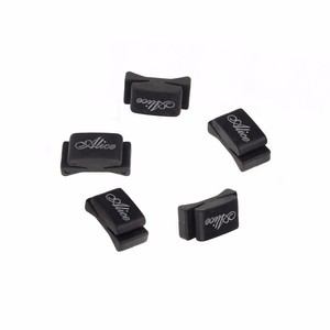 Alice A010C-Soporte de púas de guitarra de goma negra, para guitarra, bajo, ukelele, instrumento de cuerda, 5 uds. - Product Image 2