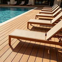 Planches de terrasse en WPC résistantes aux UV pour extérieur, écologiques, emboîtables, anti-humidité, ignifuges, modernes pour jardin