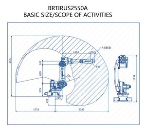 BRTIRUS Brazo Robótico Industrial de 6 Ejes, Motor PLC, Protección IP67, Alcance Máximo del Brazo 25500 mm, Carga 50 kg, Accionamiento Eléctrico, 1 Año de Garantía - Product Image 4
