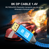 Câble de 2 m 8K 60 Hz avec gaine métallique et filet en nylon
