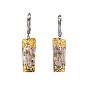 High-end Privato di Ordinare Rettangolare 925 sterling Argentato Orecchino D'<span class=keywords><strong>oro</strong></span> - Product Image 1