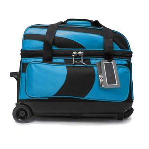 Double Roller 2 Ball <b>Bowling</b> Bag with Large Separate Compartment for <b>Bowling</b> Shoes - Product Image 1