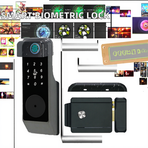 Waterproof Double Sides Rim <b>Lock</b> Tuya App RFID <b>Smart</b> Fingerprint Cloud Stainless Steel Door <b>Lock</b> for Outdoor Gate Front Door - Product Image 2