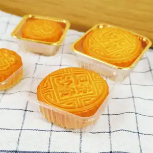 Kotak plastik baki hewan peliharaan MoonCake plastik kualitas terbaik produsen merek terbaik grosir OEM ODM HACCP ISO kemasan Logo kustom