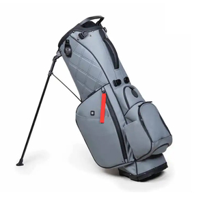 Manufacturer Personalized Gray Golf Bags Customized Embroidery Logo Pu Leather Golf Stand Bag