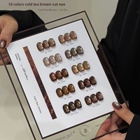 Vente en gros de vernis à ongles en gel Suuseegel, série marron, 10 couleurs, effet œil de chat, gel UV de haute qualité, non toxique, pour salon de manucure, ODM/OEM