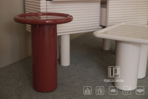 Most Popular <b>Small</b> Household Balcony Ideas <b>Coffee</b> <b>Table</b> Simple Side <b>Table</b> Red Round Polished <b>Coffee</b> <b>Table</b> Red Round Polished Cof - Product Image 4