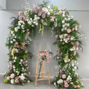 Arco Floral Grande para Bodas <span class=keywords><strong>de</strong></span> 8-9 pies, Arco <span class=keywords><strong>de</strong></span> Flores <span class=keywords><strong>de</strong></span> Eucalipto y Vegetación Artificial, <span class=keywords><strong>Arcos</strong></span> Verdes, Arco Floral para Bodas - Product Image 3