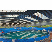 LVJU Aquaculture Grande Cuve Biofloc pour Poissons Fournisseurs Bâche PVC Ronde Bassin d'Élevage de Poissons et Crevettes