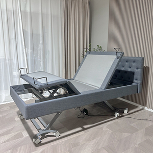 Новый стиль 2023, регулируемая кровать для престарелых с подвижными поручнями, современный дизайн, для дома и больницы, больничная медицинская кровать - Product Image 5