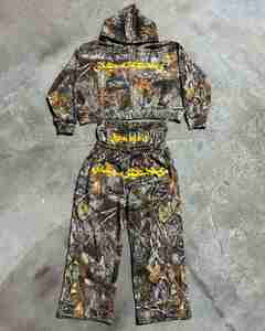 Yingling Custom HeavyWeight Sweatsuit Acid Wash Unisex DTG Print Hoodies Boxy Zip up Hoodie Sudaderas y pantalones de chándal Set - Product Image 6