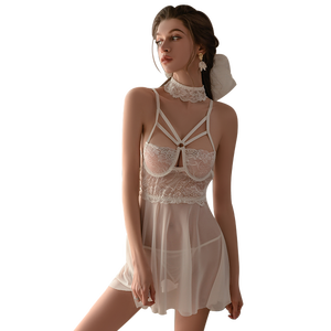 Chemise Seducente in Rete per Donne, Stile Uniforme Trasparente, Lingerie Sexy Non Rimovibile, Abbigliamento Provocante per la Camera <span class=keywords><strong>da</strong></span> Letto - Product Image 4