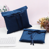 Boîte-cadeau d'enveloppe de satin de velours imprimé de logo personnalisé sac d'enveloppe d'emballage pochette d'enveloppe de velours de poussière cosmétique d'enveloppe de sous-vêtements doux